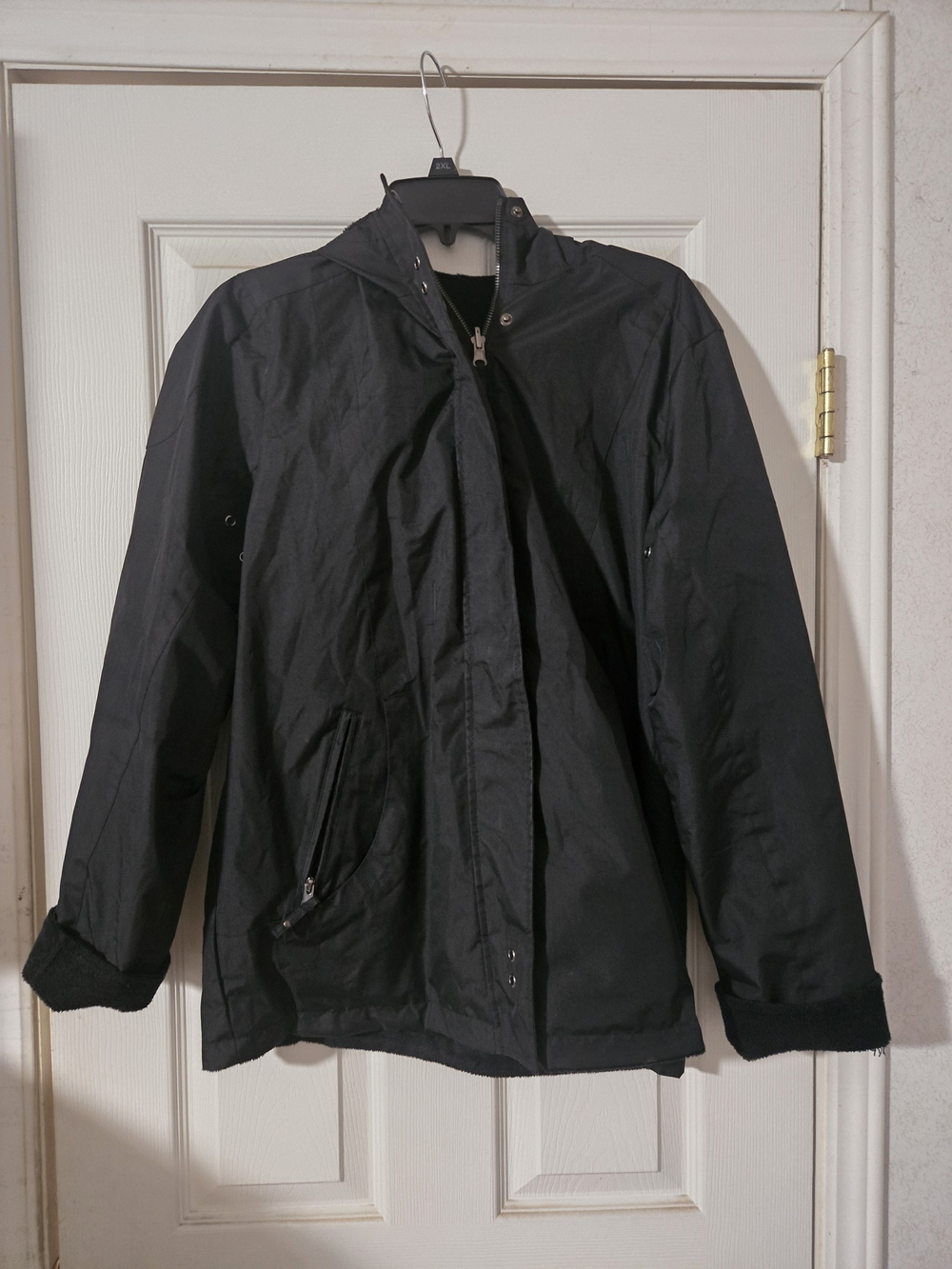 Women's Black Hooded Jacket - Classic All-Weather Coat